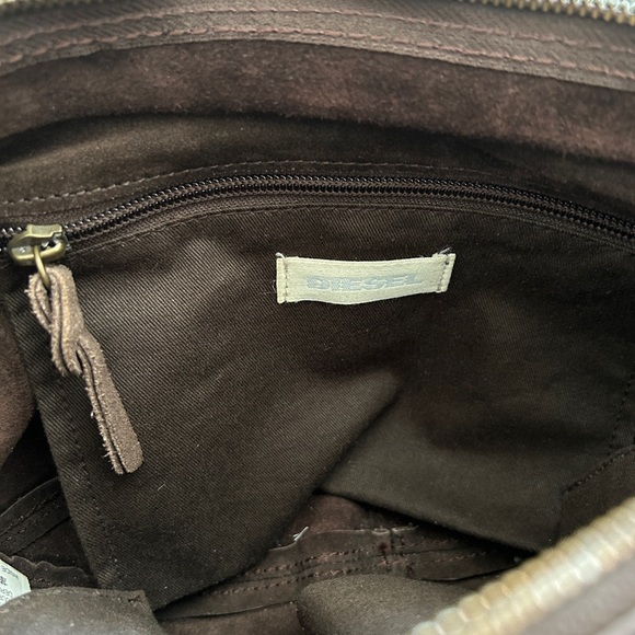RARE Y2K Diesel Brown Suede “Hobo” Style Shoulder Bag - Picture 5 of 5
